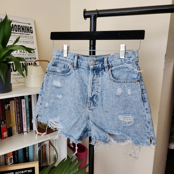 Pacsun High Rise Distressed Shorts - Picture 3 of 4